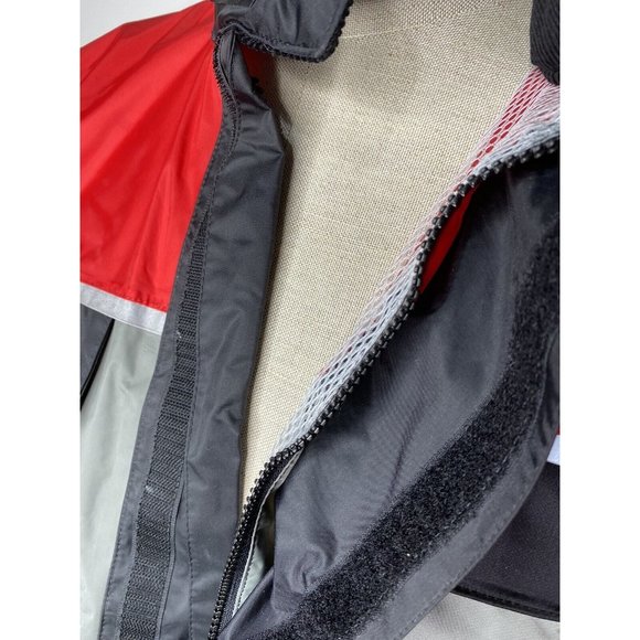 Tourmaster Men’s Jacket Large 44 Red Grey Black Reflective Motorcycle Coat - Picture 6 of 10